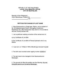 Philippines Local civil registry office name change certificate template in PSD format