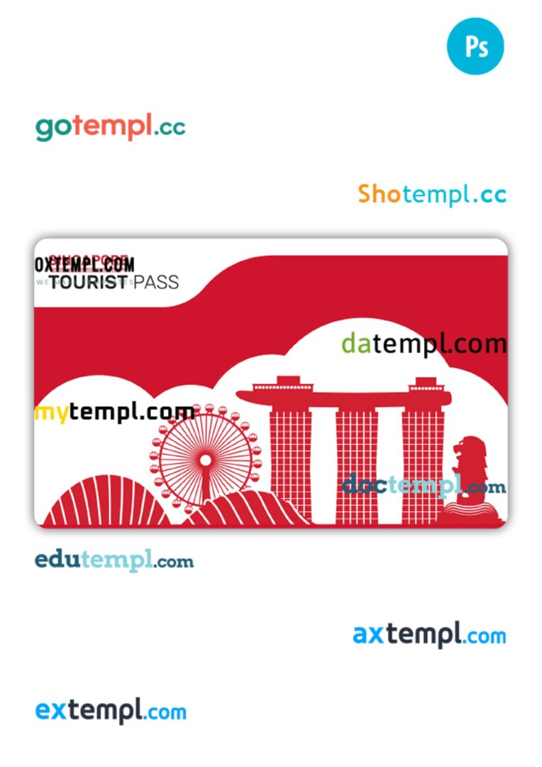 Singapore transport card PSD template